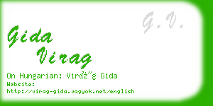 gida virag business card